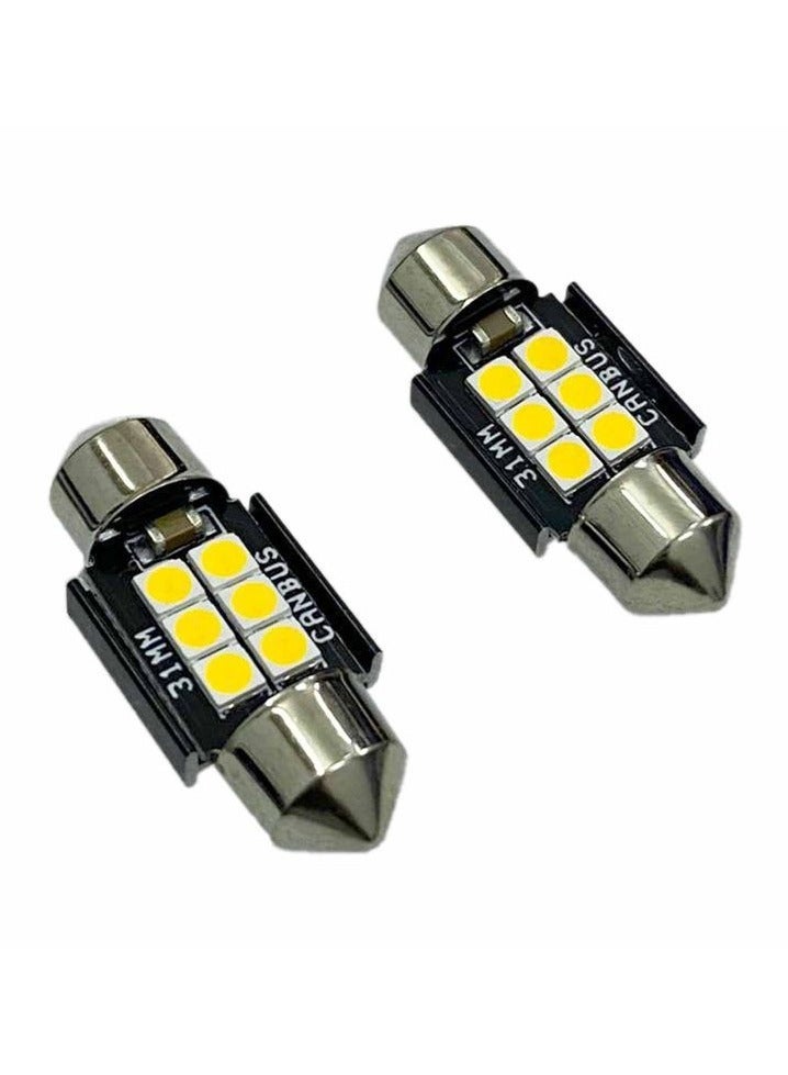 MUNTAQI Universal Car Interior Roof Light Reading Light Dome Lamp License Plate Light Boot Light 12w Canbus LED Yellow Light Festoon Holder 31mm - Image 2
