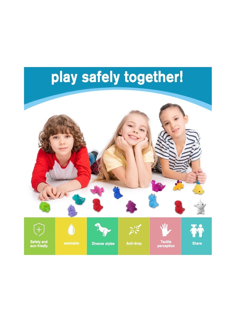 SYOSI Mochi Squishy Toys, Mini Kawaii Dinosaur Squishies Soft Fidget Toys Stress Squeeze Toys Party Bags Filler, for Boys Girls Birthday Gifts for Dinosaur Theme Party(50pcs )(Random Style) - Image 5