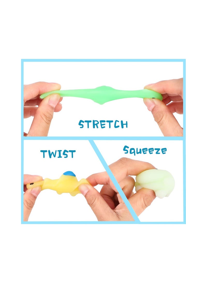 SYOSI Mochi Squishy Toys, Mini Kawaii Dinosaur Squishies Soft Fidget Toys Stress Squeeze Toys Party Bags Filler, for Boys Girls Birthday Gifts for Dinosaur Theme Party(50pcs )(Random Style) - Image 3