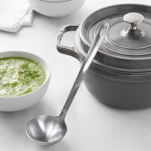 Haokithcun Stainless Steel Kitchen Ladle, Heavy Duty One-Piece Construction Cooking Ladle, Punch Soup and Stew Serving Ladles Scoop - Image 2