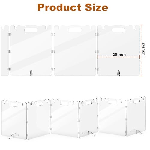 Upitry Clear Acrylic Pet Dog Gate - Folding Transparent Gates for Christmas Tree Small Dogs Pets - Freestanding Foldable Tall Puppy Doggy Fence Door for Inside Indoor House Doorways Room - Image 2