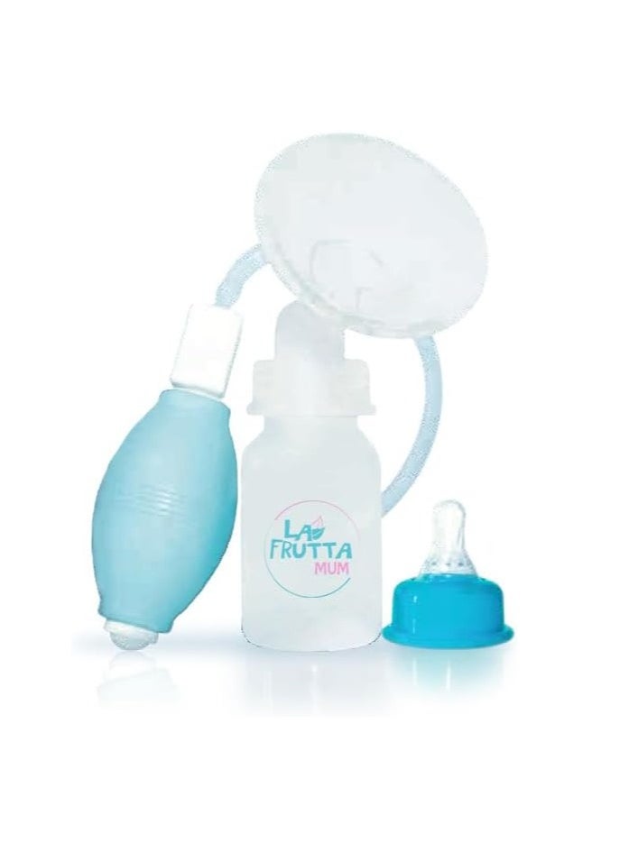 La Frutta MuM Manual Breast Pump Milk Pump, Soft & Gentle, Manual, BPA Free,Classic baby bottle 125 ml,Silicone nipple.