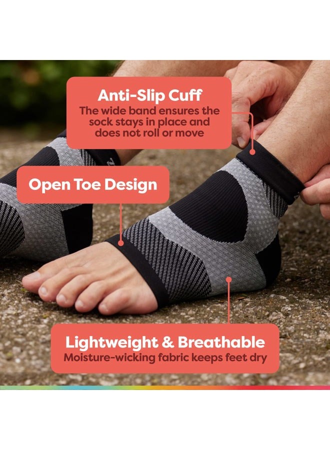 Zentoes Plantar Fasciitis Compression Socks with Arch and Ankle Support, Moisture Wicking, Open Toe Design (S/M) - Image 5