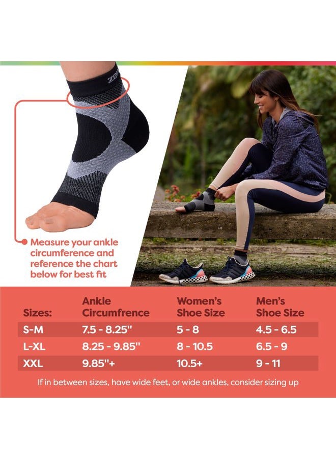 Zentoes Plantar Fasciitis Compression Socks with Arch and Ankle Support, Moisture Wicking, Open Toe Design (S/M) - Image 4