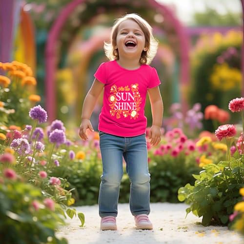 Toddylon Girls T-Shirts Half Sleeve Cotton Printed Regular Fit Tshirt with Round Neck Summer Tshirts Pack of 2 (Yellow & Pink, 3 Years-4 Years) (Tshirts Only) - Image 5