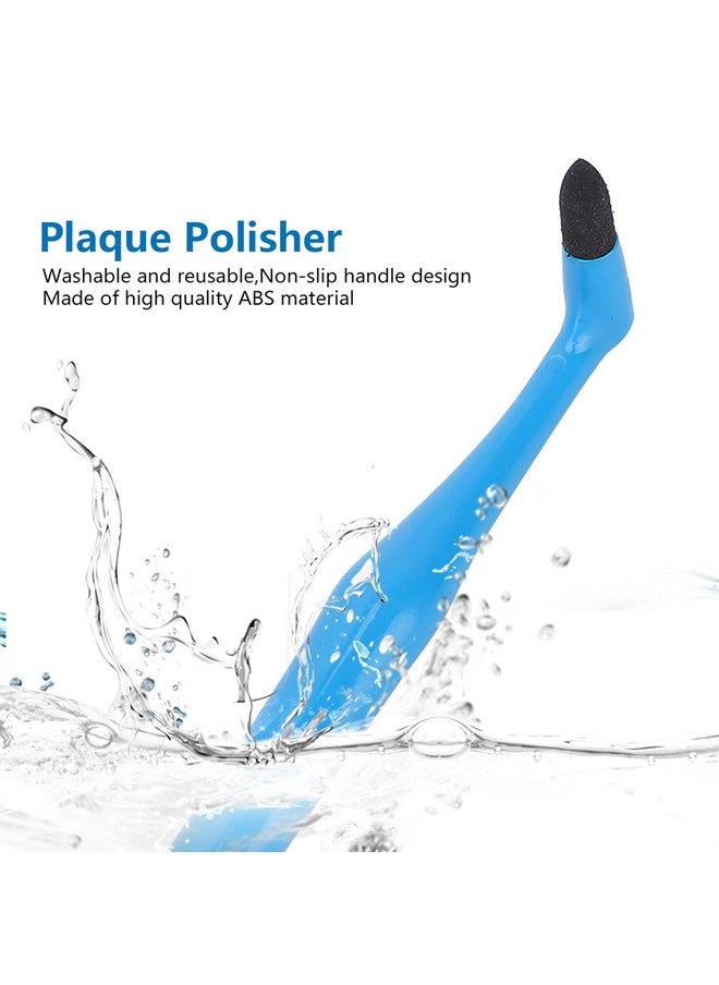 ZJchao - Professional Tooth Stain Remover Dental Teeth Whitening Polisher Tooth Stain Eraser Plastic Teeth Cleaning Polishing Tool Oral Hygiene Care Tool(Blue) - Image 1