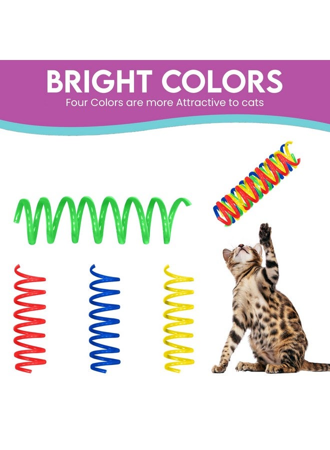 سبوت لعبة قطط بنوابض ملونة رفيعة - ألعاب نطاطة للقطط متوسطة الحجم التي تعيش داخل المنزل للعض والضرب والمطاردة - تبقي القطط والقطط الصغيرة مستمتعة لساعات - تتضمن عشرة نوابض حلزونية بعرض 3 بوصات، ألوان متنوعة - Image 5
