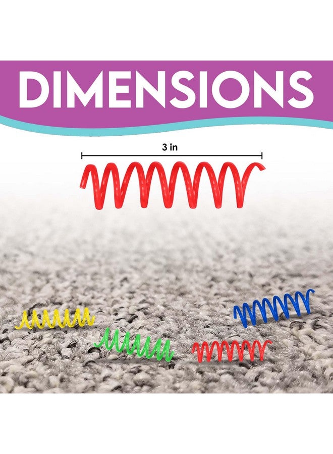 سبوت لعبة قطط بنوابض ملونة رفيعة - ألعاب نطاطة للقطط متوسطة الحجم التي تعيش داخل المنزل للعض والضرب والمطاردة - تبقي القطط والقطط الصغيرة مستمتعة لساعات - تتضمن عشرة نوابض حلزونية بعرض 3 بوصات، ألوان متنوعة - Image 4