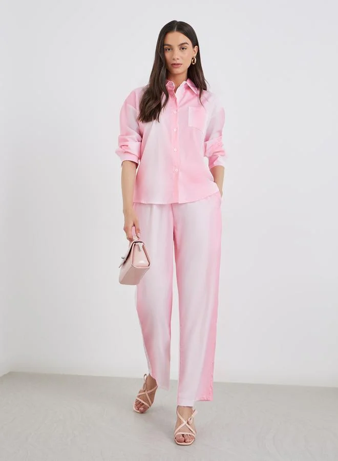 Take Two Take Two Women Ombre Effect Shirt and Pants Co-Ords