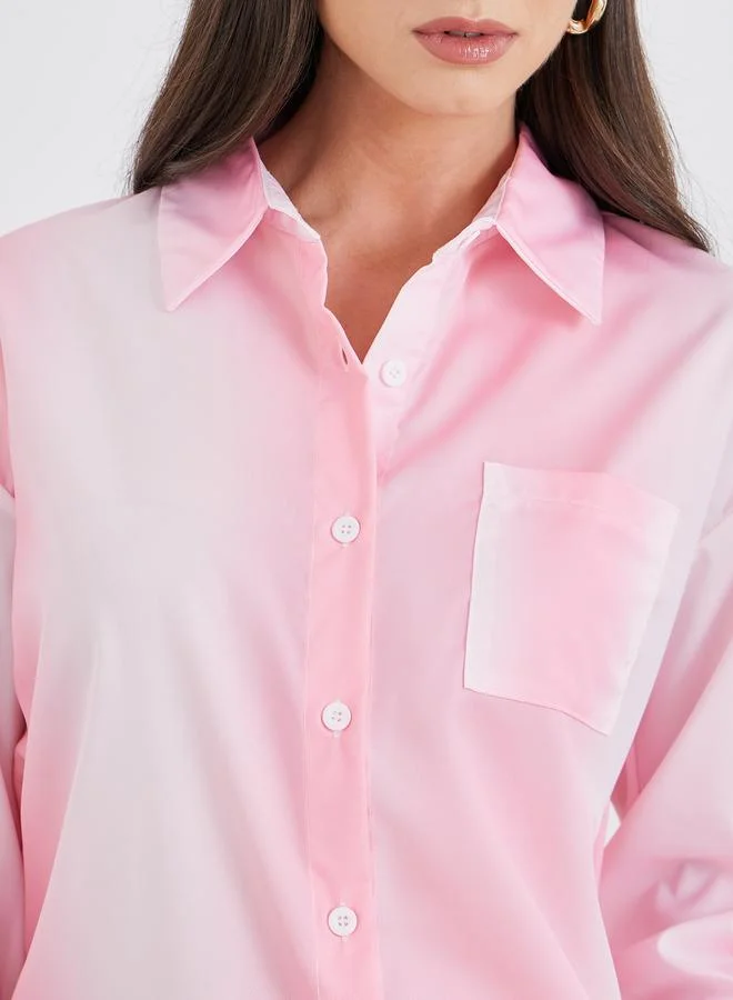 Take Two Take Two Women Ombre Effect Shirt and Pants Co-Ords