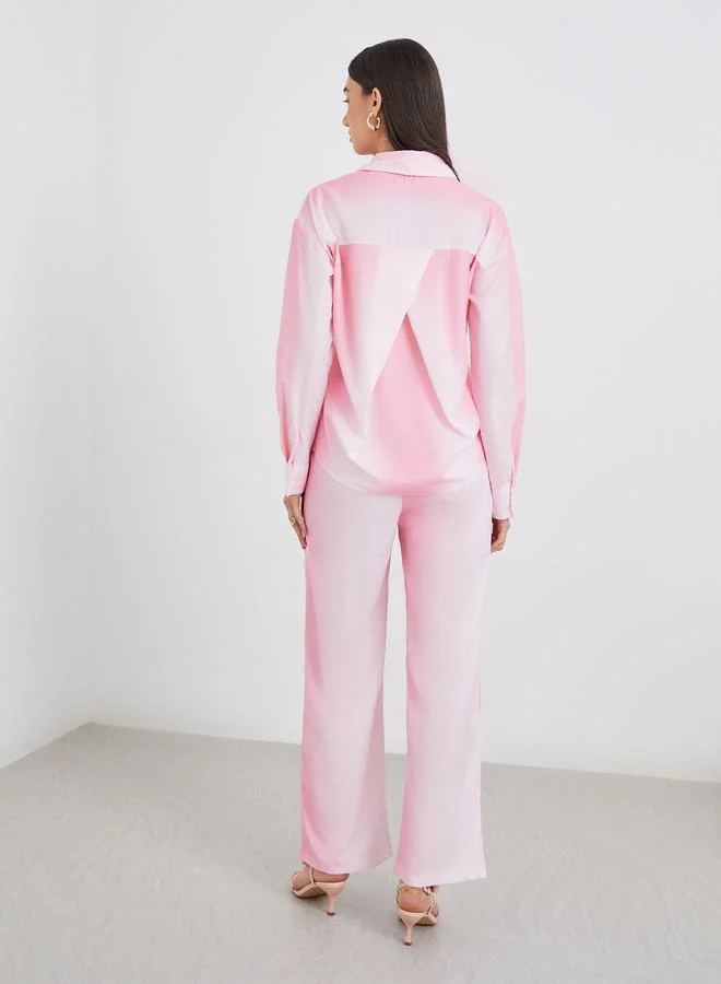 Take Two Take Two Women Ombre Effect Shirt and Pants Co-Ords