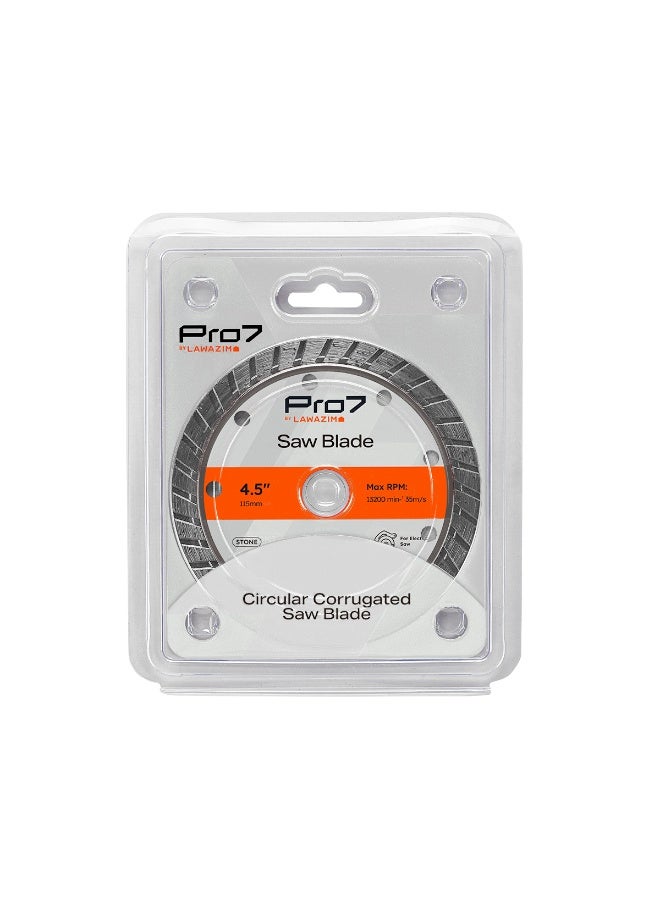 BMB tools Pro7 Corrugated Saw Blade for fast cutting Tile Blades Disc Wheel Porcelain Tiles Granite Marble Ceramics Gold 4.5 Inch K20133 - Image 1