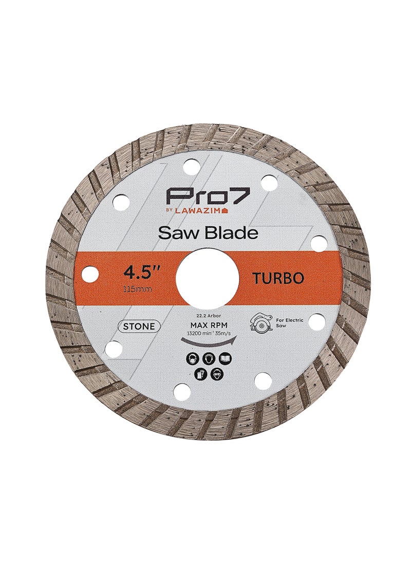 LAWAZIM Pro7 Corrugated Saw Blade for fast cutting Tile Blades Disc Wheel Porcelain Tiles Granite Marble Ceramics Gold 4.5 Inch K20133 - Image 1