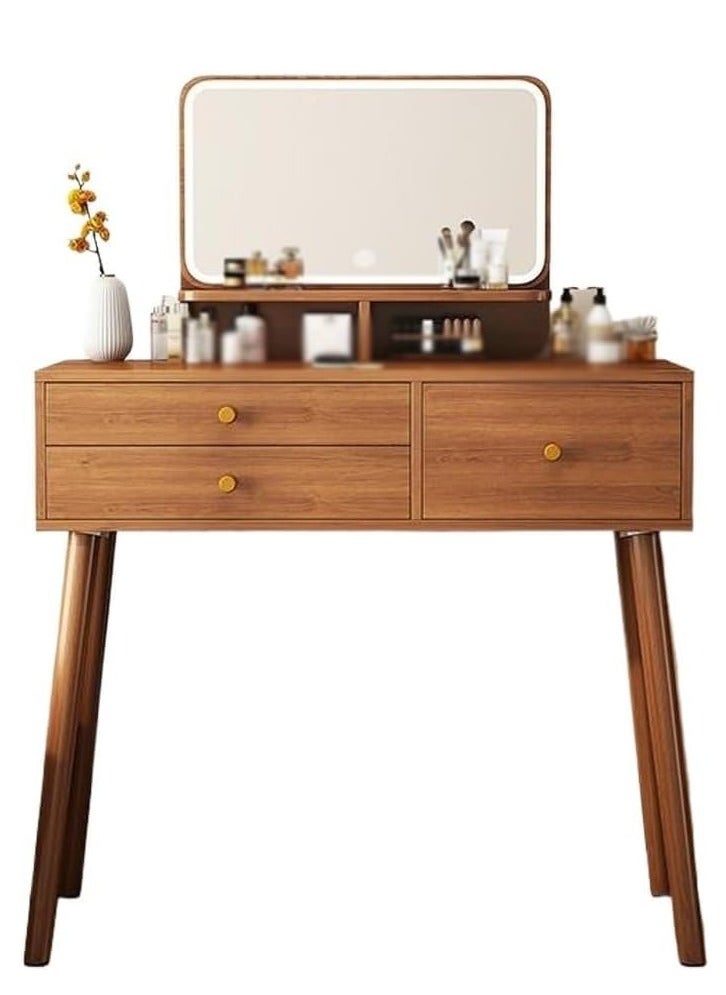 PENG GENERAL 3-Drawer Master Dresser Table With Mirror Brown 100x40x135cm  - Image 1