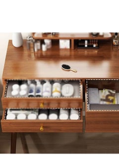 PENG GENERAL 3-Drawer Master Dresser Table With Mirror Brown 100x40x135cm  - Image 5
