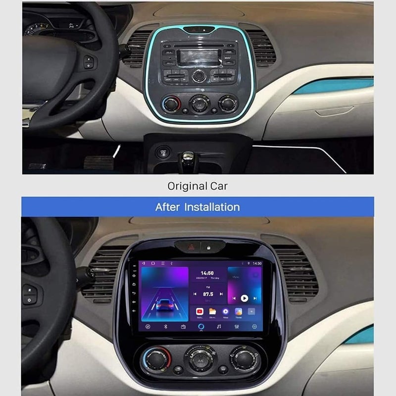 فيريكس شاشة أندرويد للسيارة رينو كابتشر 2011–2019 | شاشة لمس 9 بوصة | تدعم Apple CarPlay و Android Auto اللاسلكي | نظام ملاحة GPS | واي فاي | بلوتوث | DSP | USB | كاميرا خلفية AHD | (8+128 جيجا، 8 نواة) - Image 3