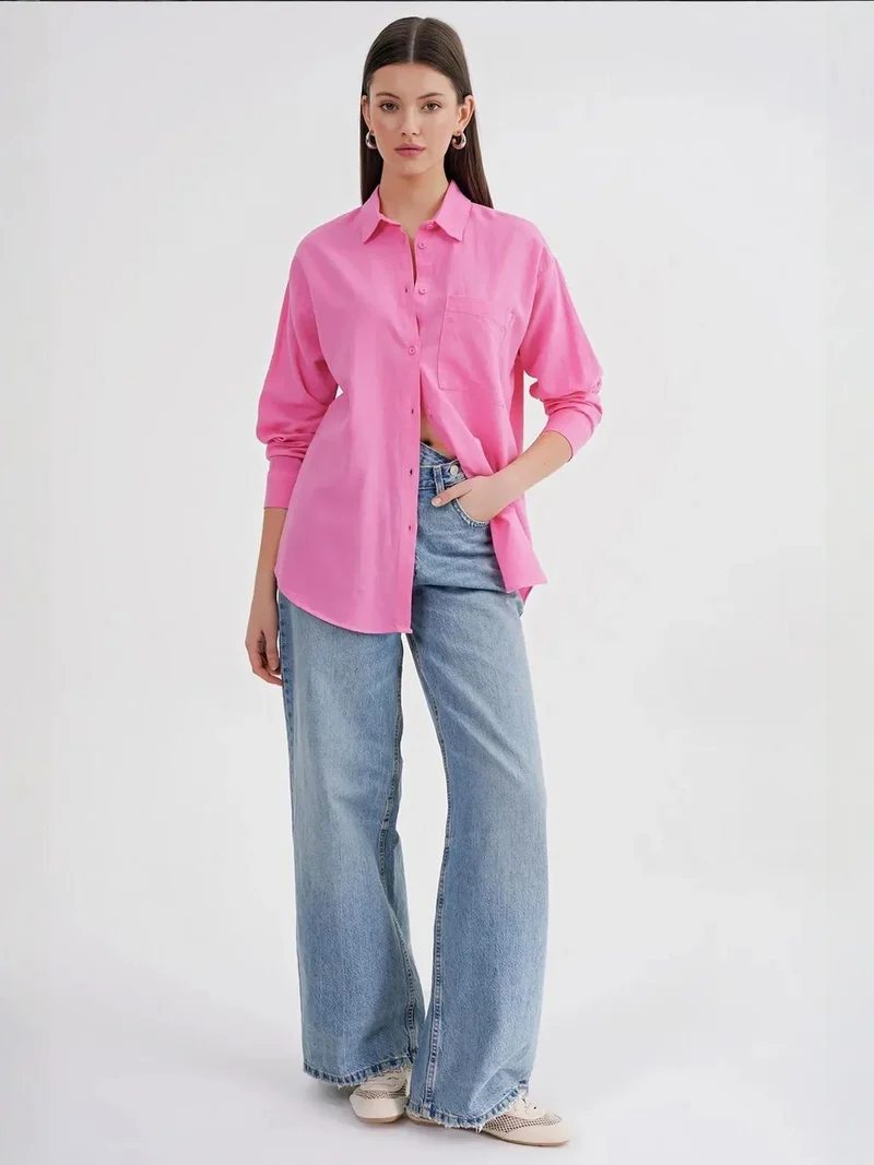 MixRay Mixray Oversize Linen Blend Shirt