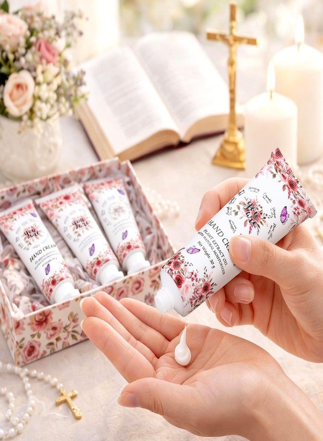 Leelosp 12 Pcs Christian Hand Cream Religious Gift Bulk for Women Mother's Day Mini Travel Size Hand Lotion Inspirational Bible Verse Church Party Favors Prayers Appreciation Gifts for Teacher Women - Image 5