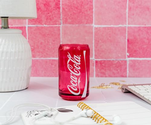 Silver Buffalo Coca-Cola Can-Shaped Red Glass Cup | Glassware For Sodas, Beverages | Holds 10 Ounces - Image 3
