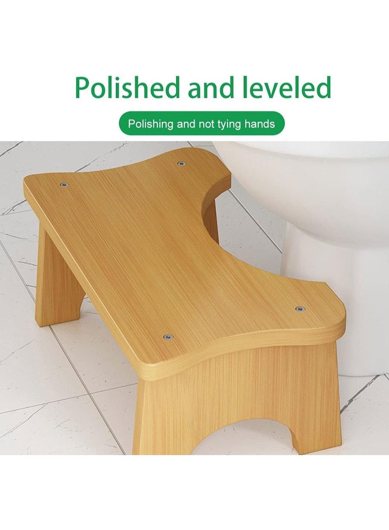 Wooden toilet seat, toilet chair, children's toilet aid, toilet seat, wooden footstool, sturdy 35-degree C-shaped seat, allows squatting, anti-clogging - Image 3