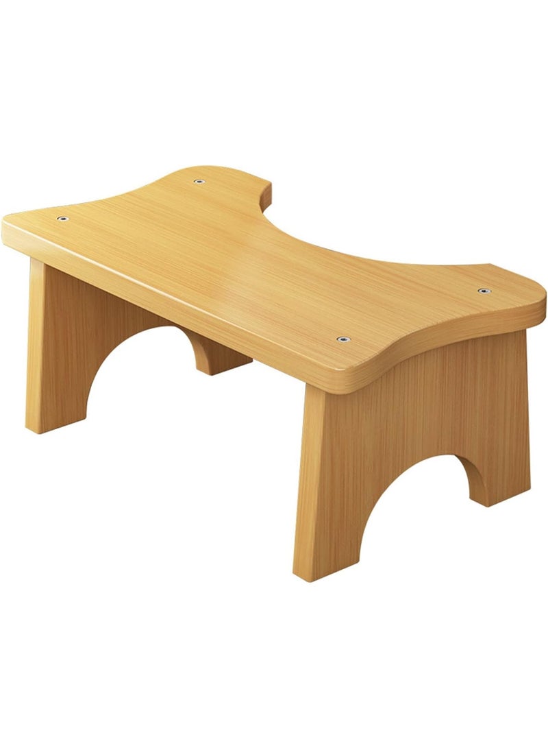 Wooden toilet seat, toilet chair, children's toilet aid, toilet seat, wooden footstool, sturdy 35-degree C-shaped seat, allows squatting, anti-clogging - Image 5