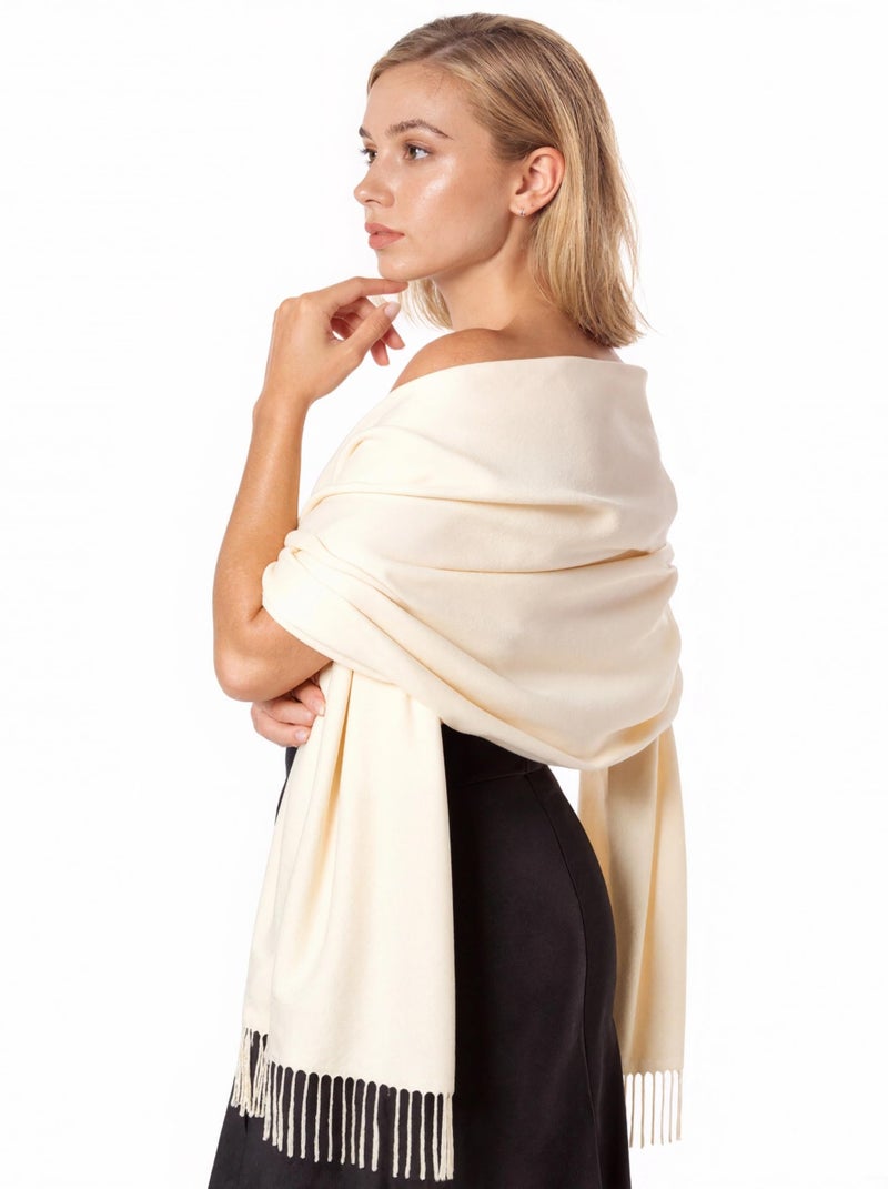 OHAYOMI Pashmina Shawl Wraps Cashmere Feel Scarves Winter Warm Soft Fashion Scarf for Women Evening Dresses Wedding Bridal Bridesmaid Gifts Travel Blanket - Image 2