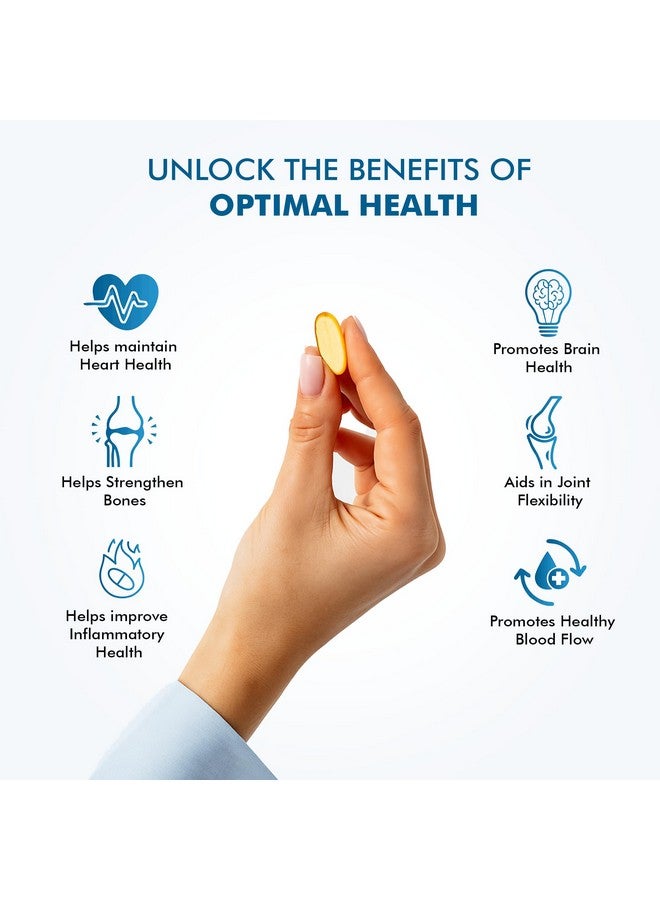 Dr. Morepen زيت السمك أوميغا 3 من د. مورن، قوة ثلاثية - 1250 ملغ مع 750 ملغ EPA و DHA زيت سمك عالي الفعالية 60 كبسولة (عبوة من 2) ، 2 عدد ، 60 كبسولة - Image 2