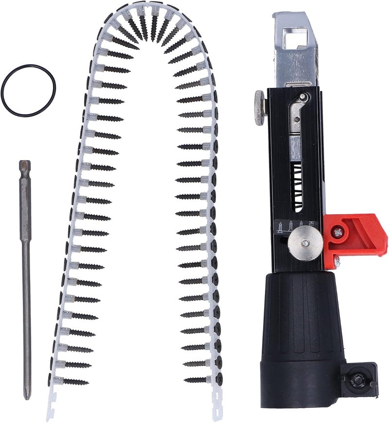 Automatic Nail Gun Adjustable Electric Drill Nailing Head with 50Pcs Chain Nails - Image 1