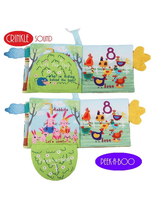 Bebe Mondo Soft Cloth Crinkle Baby Books 06 Months Baby Toys 6 To 12 Months Touch Feel Books For Babies Infants Toddlers 1 Year Old Baby Boy Girl Shower Gifts Ages 13 Early Education Farm Toy Teether  - Image 5