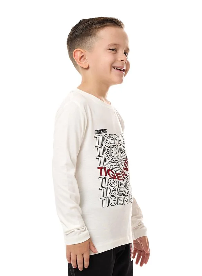 victor and jane Victor And Jane Boys White Long Sleeve T-Shirt