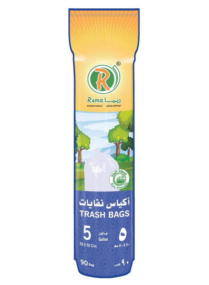 Rema Rema, Trash Bag 5 Gallon, 10 Roll X 90 Bag - Image 1