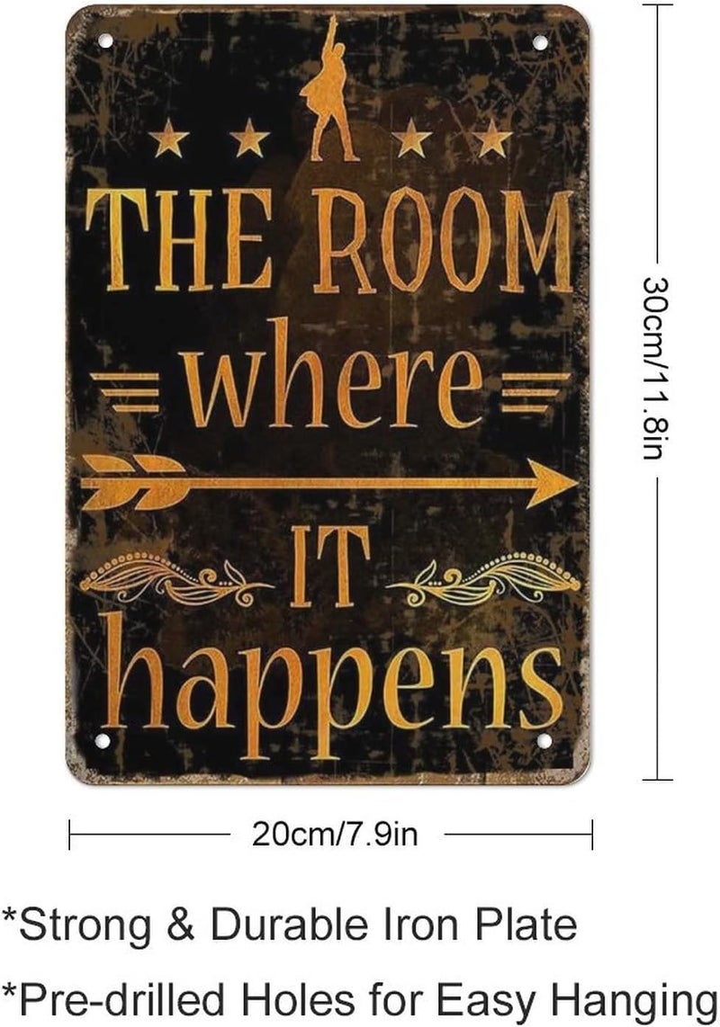 KDLY Tin Hanging Picture The Room Where It-Happens Tin Sign 8x12, Hamilton Musical Art Prints, Alexander Hamilton Wall Decor, It Is A Way of Life Metal Tin Signs Beer TIN Signs Wall Decoration - Image 2