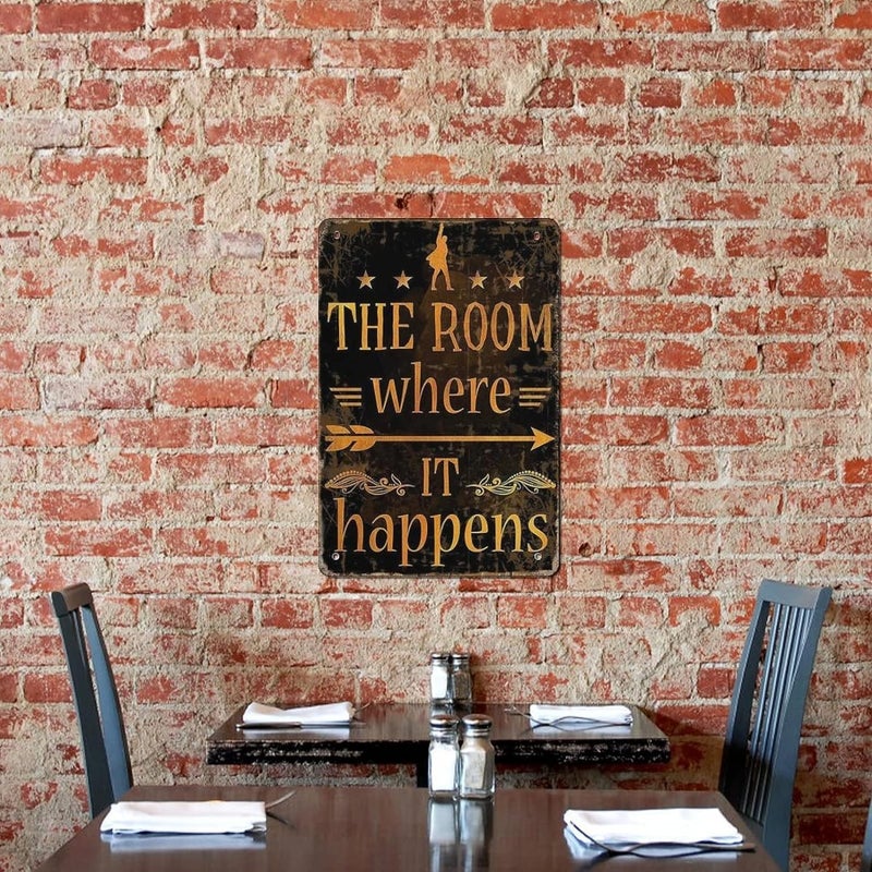 KDLY Tin Hanging Picture The Room Where It-Happens Tin Sign 8x12, Hamilton Musical Art Prints, Alexander Hamilton Wall Decor, It Is A Way of Life Metal Tin Signs Beer TIN Signs Wall Decoration - Image 4