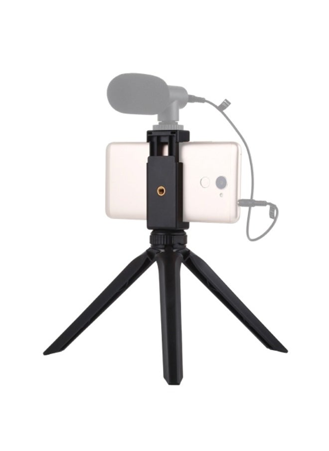 PULUZ PULUZ Pocket Mini Plastic Tripod Mount with Phone Clamp for Smartphones(Black)  - Image 1