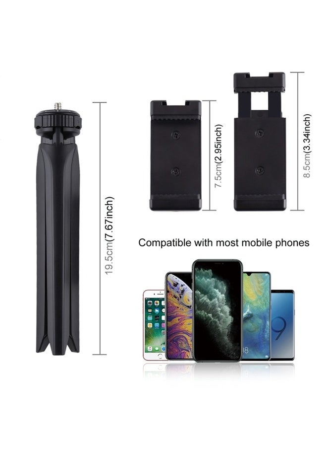 PULUZ PULUZ Pocket Mini Plastic Tripod Mount with Phone Clamp for Smartphones(Black)  - Image 3