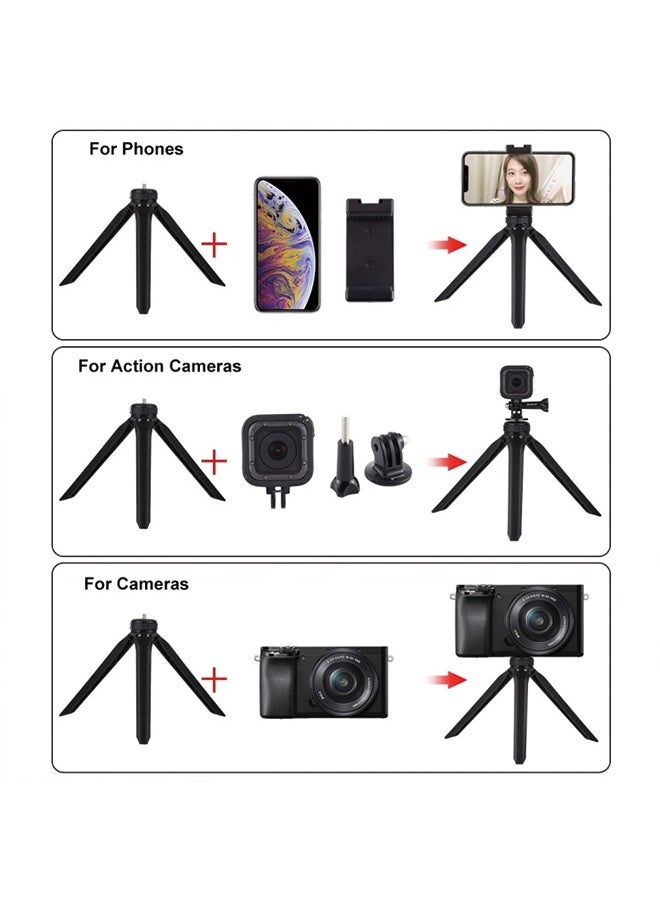 PULUZ PULUZ Pocket Mini Plastic Tripod Mount with Phone Clamp for Smartphones(Black)  - Image 5