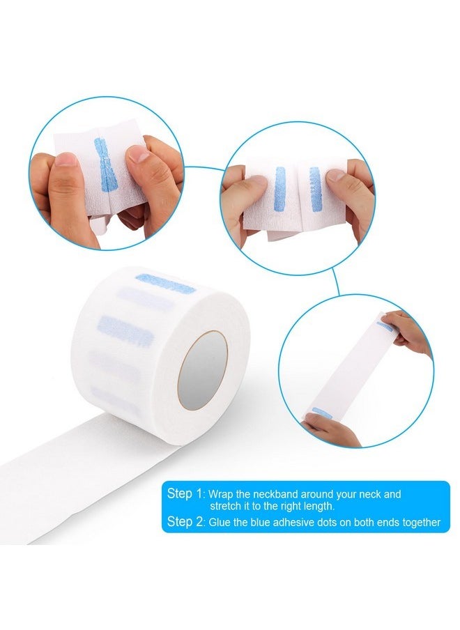 NICEMOVIC - 5 Rolls Disposable Barber Paper Neck Strips Barber Accessories, Professional Barber Supplies Stretchy Paper Neck Strips For Salon Haircut Styling - Image 1