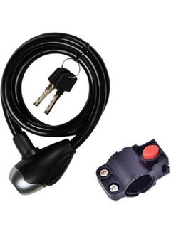 NCR Bicycle Lock 12*150 Spiral Wrap High Security Black  - Image 1