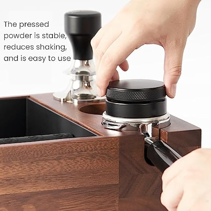 Sorandy Espresso Tamper Mat Anti Slip Wooden Coffee Filter Tamper Holder Odorless Portafilter Stand Corner Tamping Pad Home Kitchen Cafe Machine Accessories - Image 3