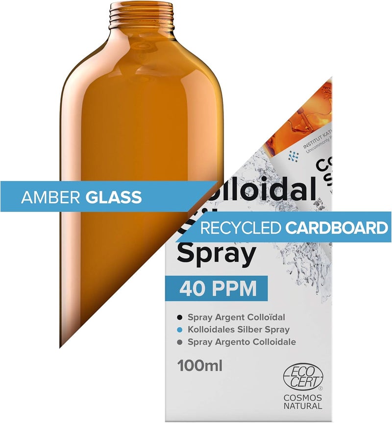 Institut Katharos Pure Colloidal Silver Gel 40 PPM 100 Natural and only 3 Ingredients Optimal Texture and Absorption Better Than Creams Amber Glass and UltraPractical Pump - Image 3
