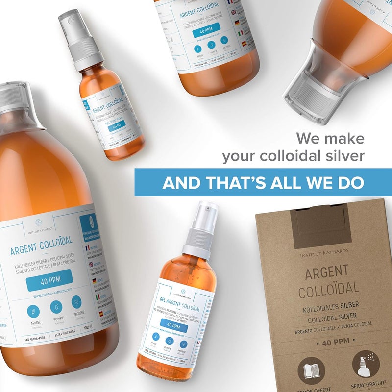 Institut Katharos Pure Colloidal Silver Gel 40 PPM 100 Natural and only 3 Ingredients Optimal Texture and Absorption Better Than Creams Amber Glass and UltraPractical Pump - Image 4