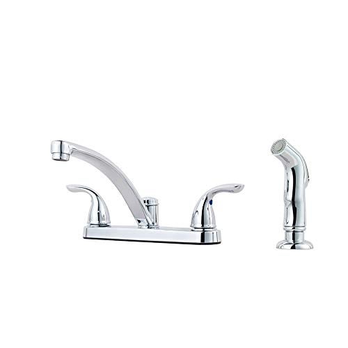 Pfister G1358000 Pfirst Two Handle Kitchen Faucet with Spray Chrome