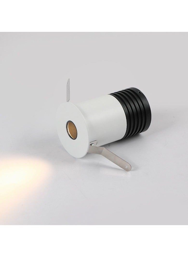 AROAQ Mini Spotlight LED Spotlight Small Opening Display Cabinet Bull's Eye Lamp Embedded Anti-Glare Wine Cabinet Lamp - Image 1