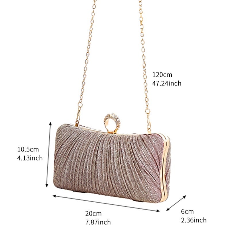กระเป๋า Glitter Clutch: หนังสังเคราะห์สีเงิน, ภายในกว้างขวาง, สายโซ่ที่สามารถถอดออกและปรับระดับได้ กระเป๋าเย็น - กระเป๋าเรนสโตนสไตล์หลากหลายสำหรับงานแต่งงาน พาร์ตี้เตรียมตัว และงานปาร์ตี้กลางคืนสำหรับผู้หญิง - Image 2