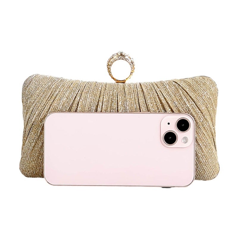 กระเป๋า Glitter Clutch: หนังสังเคราะห์สีเงิน, ภายในกว้างขวาง, สายโซ่ที่สามารถถอดออกและปรับระดับได้ กระเป๋าเย็น - กระเป๋าเรนสโตนสไตล์หลากหลายสำหรับงานแต่งงาน พาร์ตี้เตรียมตัว และงานปาร์ตี้กลางคืนสำหรับผู้หญิง - Image 3