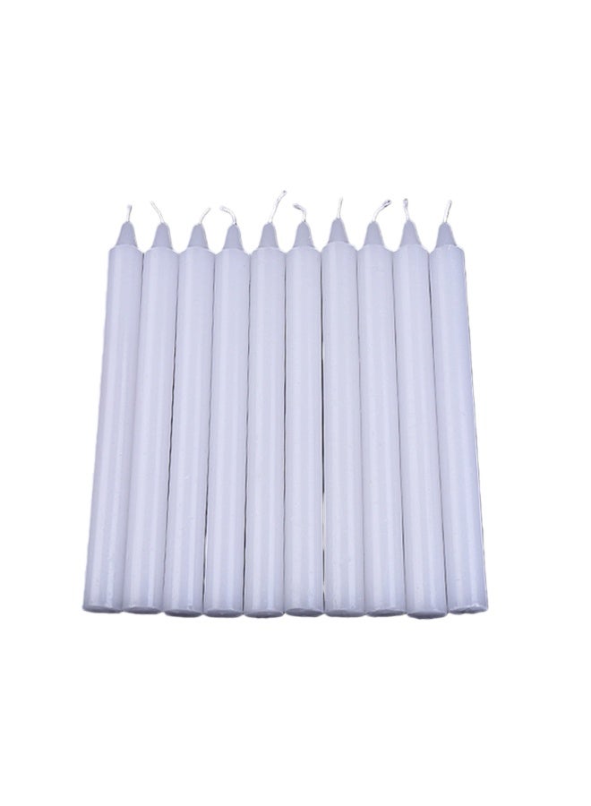 SKT Shiketro 10Pcs White Dinner Table Candles Tall Candlesticks Household Candle Stick for Wedding, Dinner - Image 2