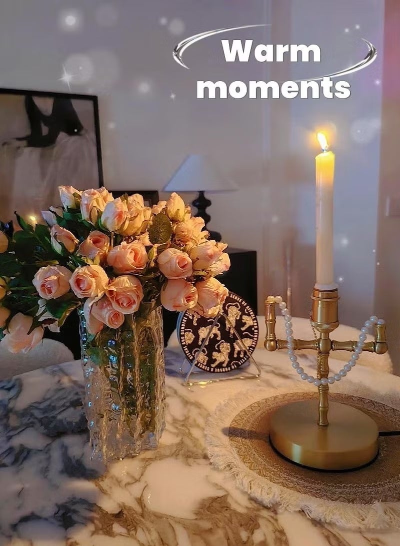 SKT Shiketro 10Pcs White Dinner Table Candles Tall Candlesticks Household Candle Stick for Wedding, Dinner - Image 3