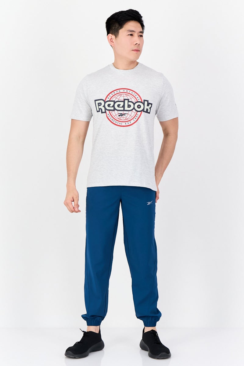 Reebok Men Sportswear Fit Short Sleeve Outdoor T-Shirt, Light Grey - Image 4