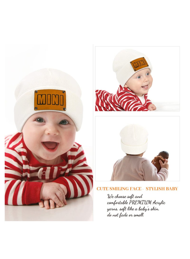 Parent-Child Beanie Hat, 2PCS Mother & Baby Daughter/Son Winter Warm Knit Hat, Kids Soft Beanie Cap, Ski Cap - Image 2