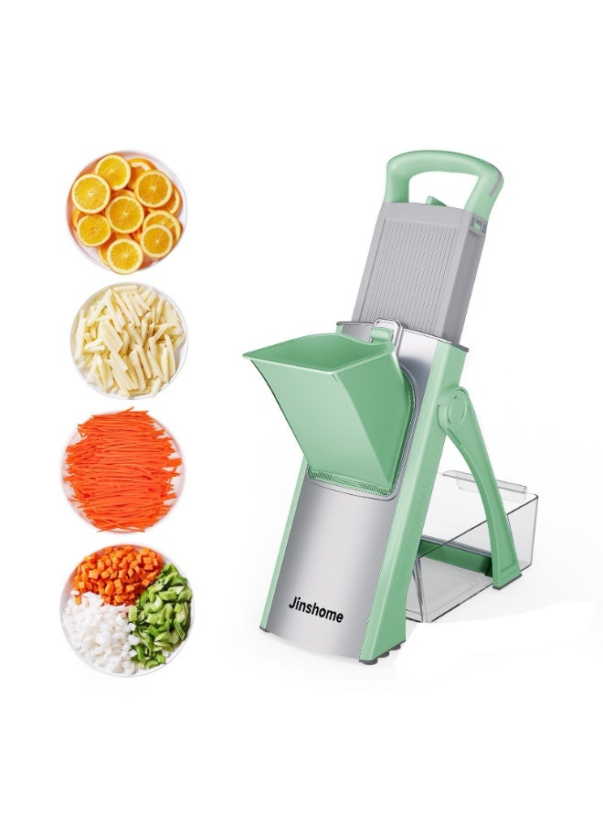 OSHIMA Adjustable Mandoline Slicer, Upgrade Safe Mandoline Slicer, Adjustable Food Chopper for Kitchen, Potato, Veggie Salad chopper Kitchen Safe Chopping Artifact Carrot Grater Onion and Chopper Thickness - Image 1